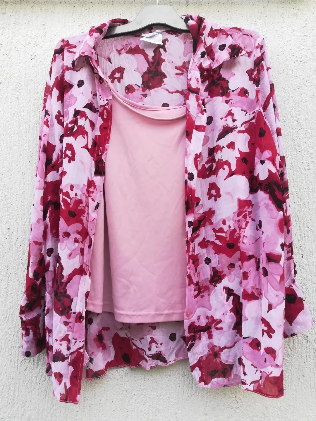 Bloemenoverhemd + Roze tanktop set maat T.L-T.46/48 – photo 14